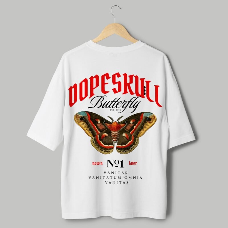 Flutter & Fade: Whitecore Chaos | Oversized White Tee